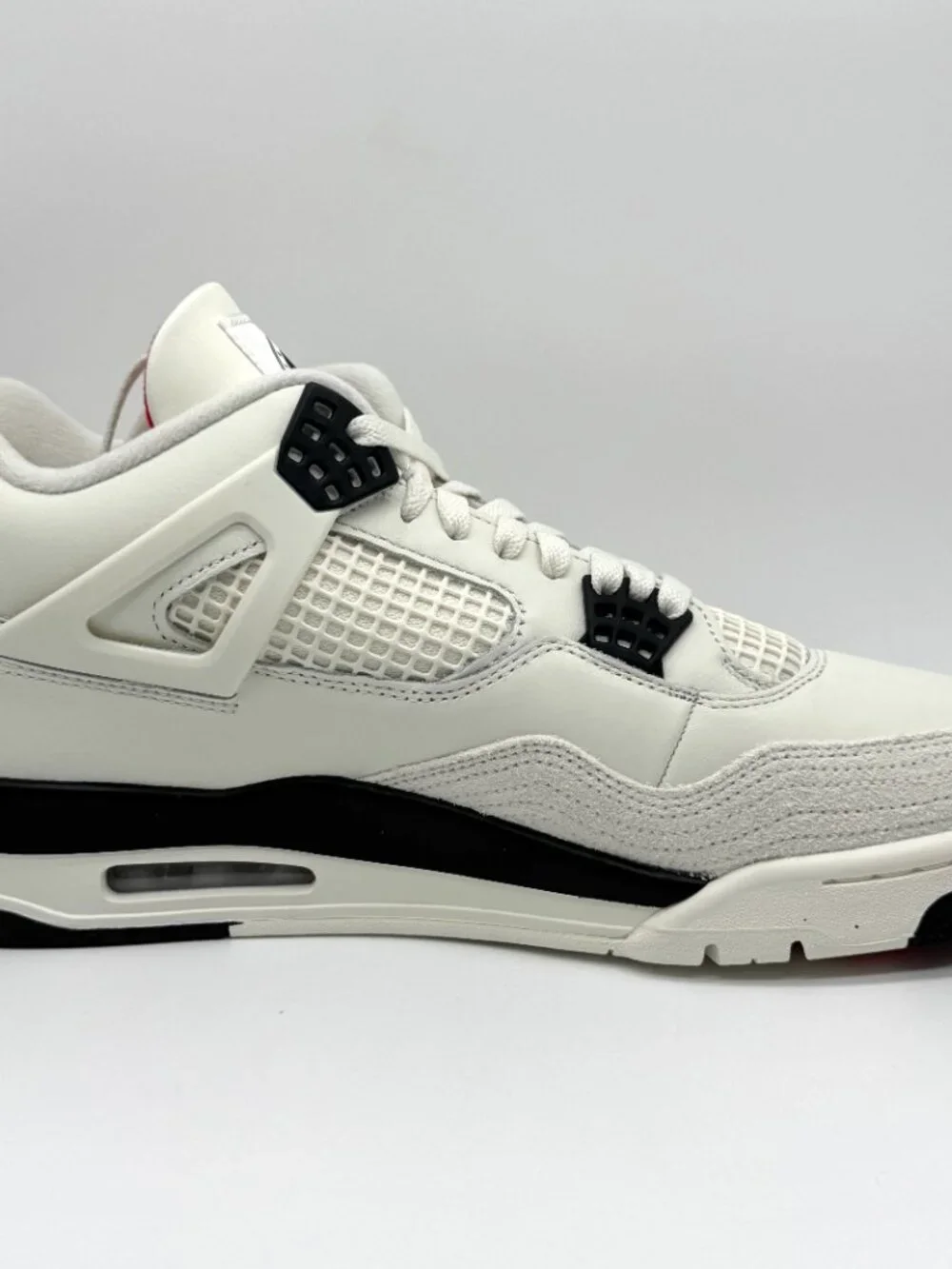 Air Jordan Retro 4 Flight Club Sail Black Shoes Sz 12 New w/ Marks IM4002-100